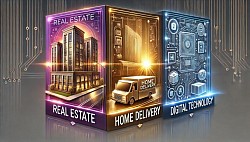 We are into Real Estate, Digital Technology and Home Delivery