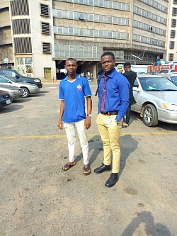 Mr. Ahmed, the MD of PNL with Ifanyi, his friend at Oyo State Museum Centre, Ibadan, 2018