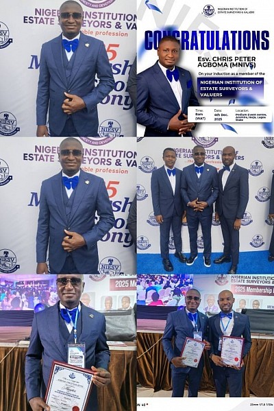 Congratulations Christian Perter Agboma On Your NIESV Induction! PNL Wishes You More Success Ahead!!!